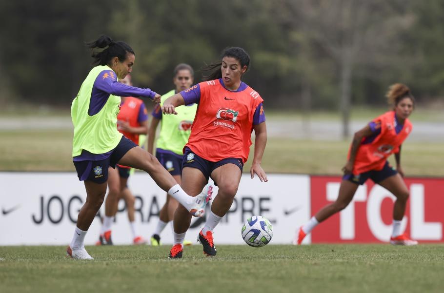 Seleção Brasileira feminina faz últimos treinos nos EUA antes de encarar o Canadá pelo Torneio SheBelieves